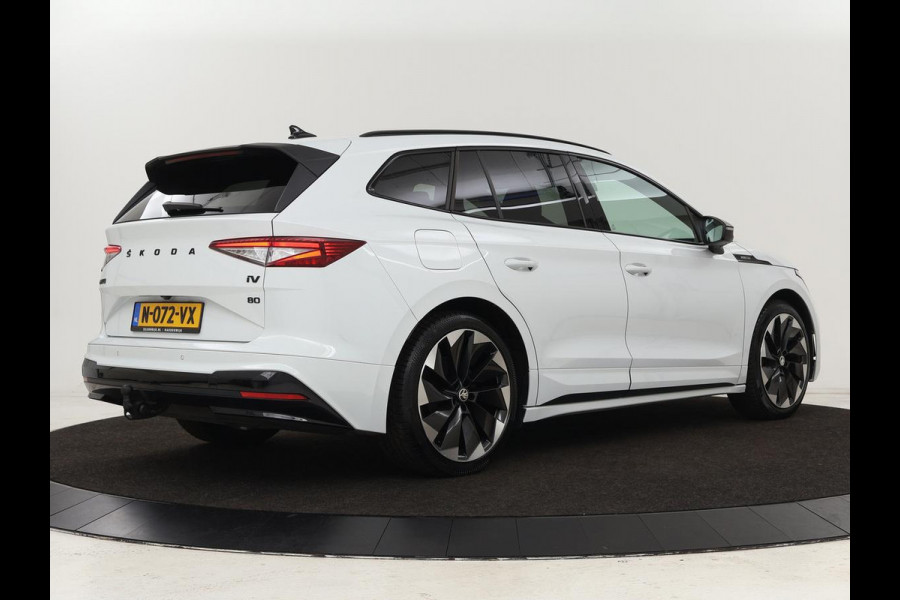 Škoda ENYAQ iV 80 Sportline | Stoelverwarming | Adaptive cruise | Trekhaak | Camera | Matrix LED | Carplay | Leder/Alcantara | Keyless | Stuurverwarming