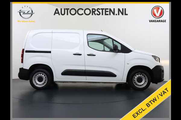 Peugeot Partner 1.5 BlueHDI Premium Euro 6 Navi PDC Apple Carplay Android Mirror-Link Airco Cruise Control Bluetooth Led PDC Connected services Betonplex Lat om Lat betimmering Schuifdeur Wifi 1e Eigenaar Euro 6