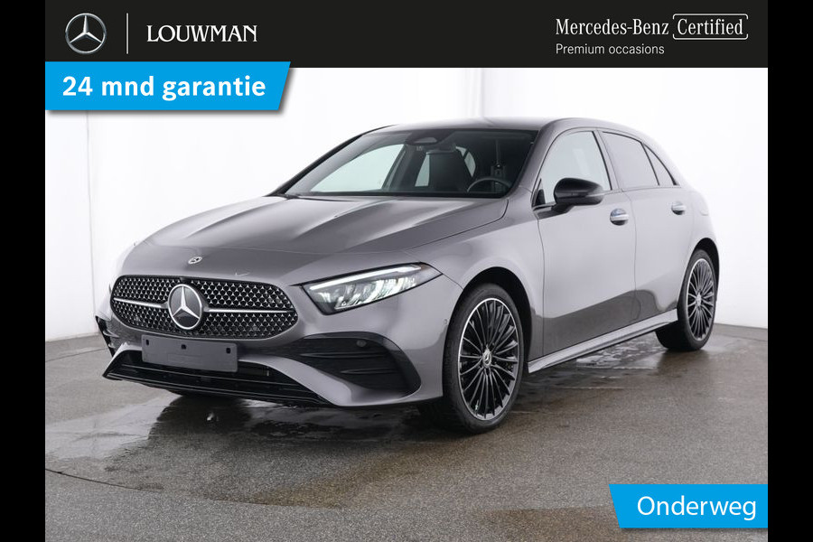 Mercedes-Benz A-Klasse 250 e AMG Face Lift Plug-In Hybride AMG Line Advanced Plus | Night Pakket | 19 Inch AMG velgen | Stoel en Stuurverwarming. Inclusief 24 maanden MB Certified garantie voor Europa.