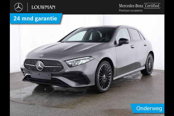 Mercedes-Benz A-Klasse 250 e AMG Face Lift Plug-In Hybride AMG Line Advanced Plus | Night Pakket | 19 Inch AMG velgen | Stoel en Stuurverwarming. Inclusief 24 maanden MB Certified garantie voor Europa.
