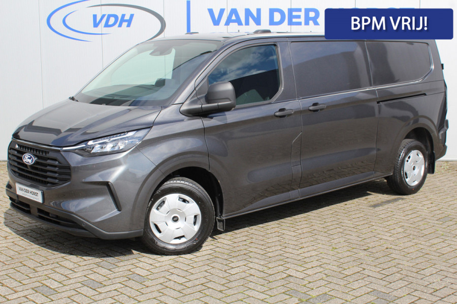 Ford Transit Custom 320 2.0-136pk TDCI L2H1 ´Trend´ schuifdeur li.+re. Overtuig u van de rijkwaliteiten van dit nieuwe model Ford Transit Custom. Camera, LED koplampen, Cruise Control, Aut. Airco, App Connect, Winterpack.