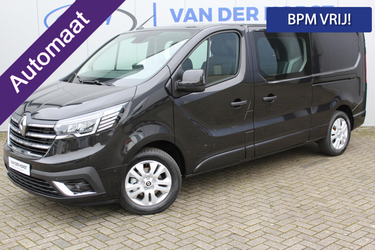 Renault Trafic 2.0-170pk dCi T29 L2H1 Luxe dubbele cabine AUTOMAAT. Luxe Renault Trafic dubbele cabine. Airco, navigatie, telefoonvoorb., metallic lak, LM wielen, schuifdeur li.+re., armsteunen li.+re voor, Isofix etc, etc Renault Trafic 2.0-170pk dCi T29 L2H1 Luxe dubbele cabine AUTOMAAT. Luxe Renault Trafic dubbele cabine. Airco, navigatie, telefoonvoorb., metallic lak, LM wielen, schuifdeur li.+re., armsteunen li.+re voor, Isofix etc, etc
