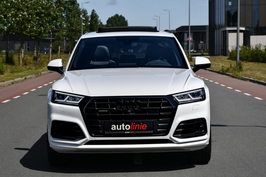 Audi Q5 55 TFSI e quattro Competition 3x S-Line. Luchtv, Pano, ACC, 360, B&O, Trekh, Stuurvw, Keyless, Matrix, CarPlay, Dodeh!