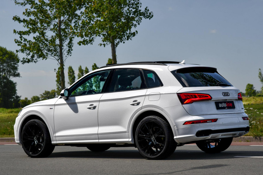 Audi Q5 55 TFSI e quattro Competition 3x S-Line. Luchtv, Pano, ACC, 360, B&O, Trekh, Stuurvw, Keyless, Matrix, CarPlay, Dodeh!