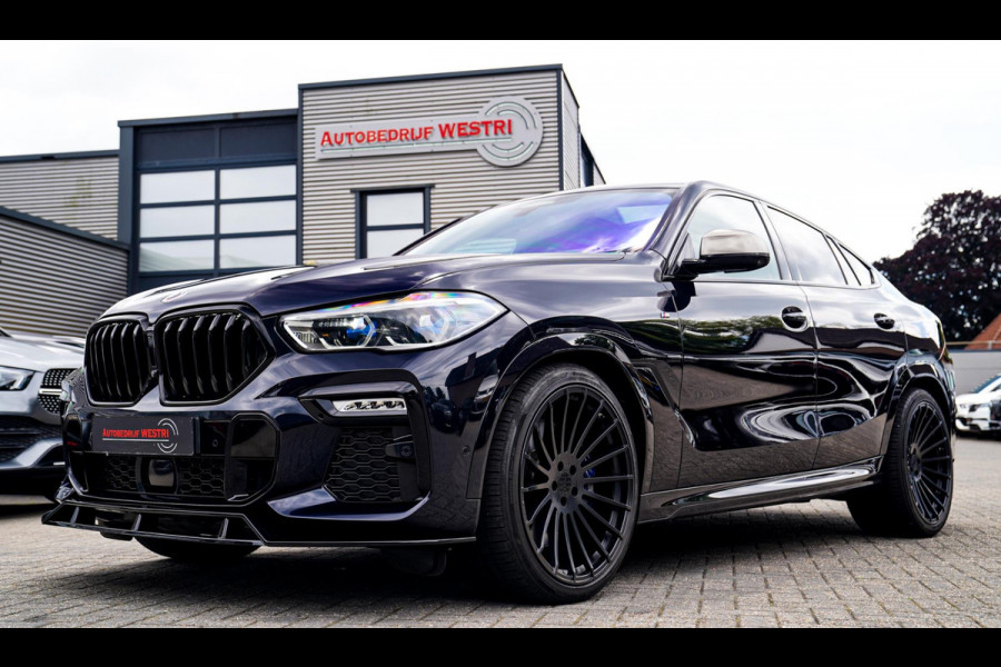 BMW X6 M50i High Executive | Carbon inleg | Krystallen Pook | Harman/Kardon | X6M look | 360 | Uitlaatklep | BMW Drive Assisted |