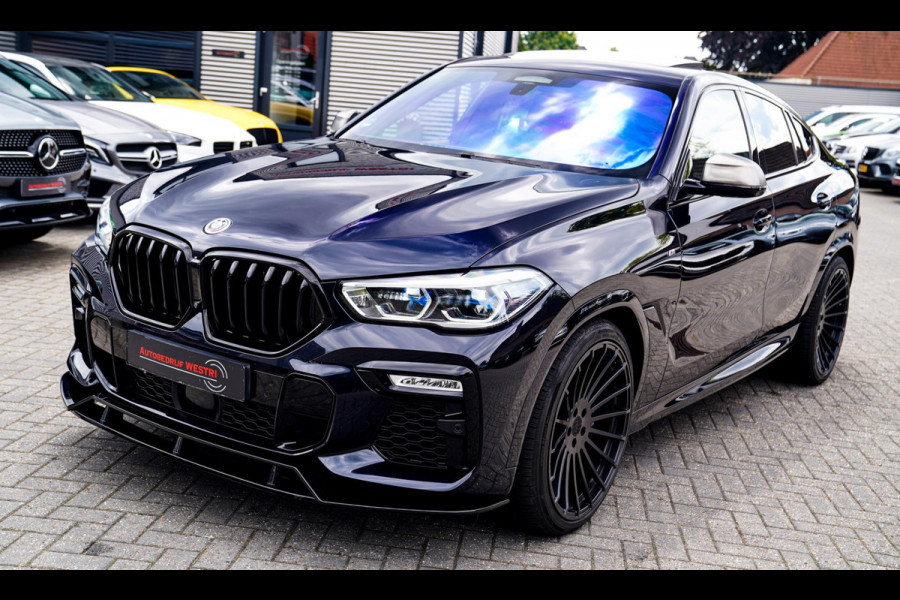 BMW X6 M50i High Executive | Carbon inleg | Krystallen Pook | Harman/Kardon | X6M look | 360 | Uitlaatklep | BMW Drive Assisted |