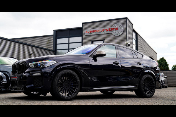 BMW X6 M50i High Executive | Carbon inleg | Krystallen Pook | Harman/Kardon | X6M look | 360 | Uitlaatklep | BMW Drive Assisted |