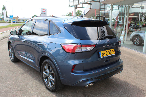 Ford Kuga 2.5-225pk PHEV ST-Line X. , Mooie Hoge zit , 1500kg Trekgewicht Hybride rijden voor een redelijke prijs ! Stoel- en voorraamverwarming, B&O soundsystem, navigatie, telefoonvoorb., metallic lak, LM wielen, side- en lane assist, camera v+a, adaptive cruise control, elektr. achterklep etc., etc.