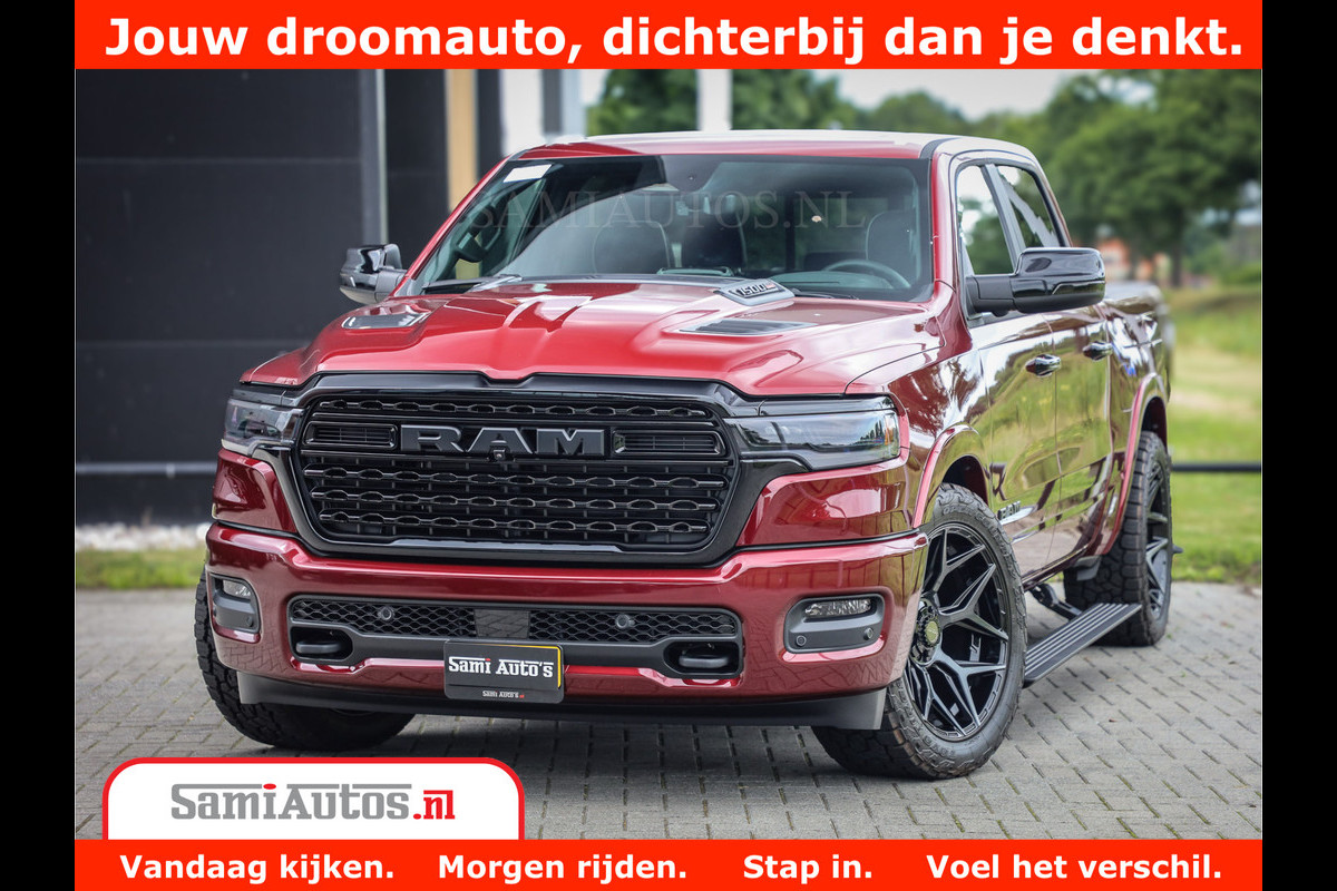 Dodge Ram 1500 Limited Night H.O 540HP 706Nm | Massage + Full Option | De Meest Luxe en Volle Pick-Up in zijn Klasse | Comfortabele Dubbele Cabine met Royale 5 Zitplaatsen | BPM vrij | Nu Leverbaar uit Voorraad | Voorraad Nr 2302 - 7425 Dodge Ram 1500 Limited Night H.O 540HP 706Nm | Massage + Full Option | De Meest Luxe en Volle Pick-Up in zijn Klasse | Comfortabele Dubbele Cabine met Royale 5 Zitplaatsen | BPM vrij | Nu Leverbaar uit Voorraad | Voorraad Nr 2302 - 7425