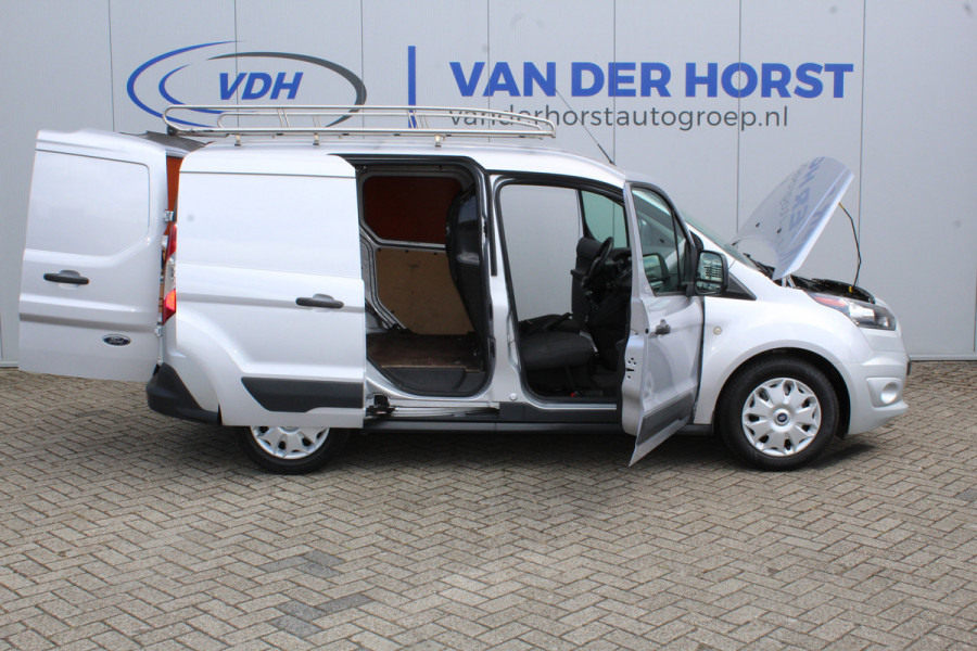 Ford Transit Connect 1.5-75pk TDCI L1 Trend. Dames en heren ondernemers, let op: nette bedrijfswagen, goed voor nog jaren veilig en plezierig vervoer ! Airco, telefoonvoorb., trekhaak, imperiaal, laadruimte betimmerd etc.