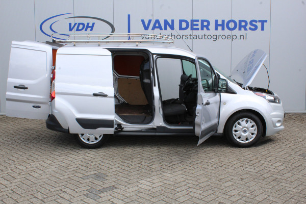 Ford Transit Connect 1.5-75pk TDCI L1 Trend. Dames en heren ondernemers, let op: nette bedrijfswagen, goed voor nog jaren veilig en plezierig vervoer ! Airco, telefoonvoorb., trekhaak, imperiaal, laadruimte betimmerd etc.