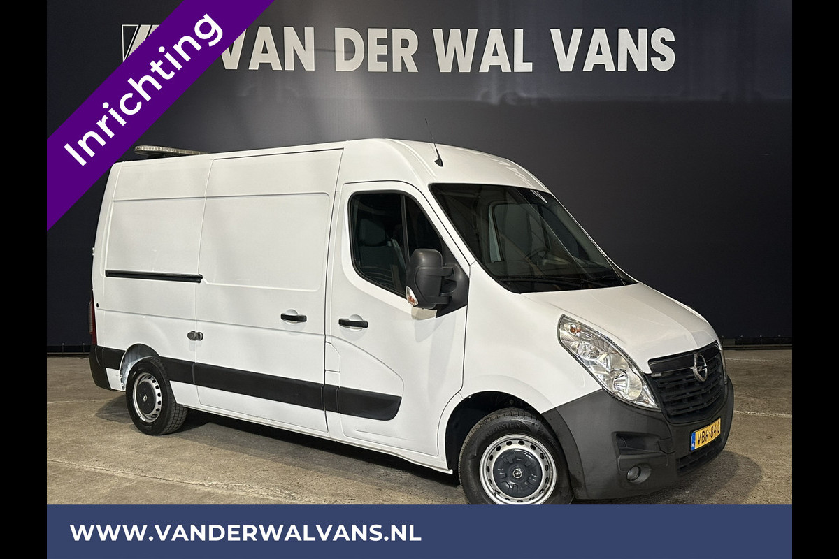 Opel Movano 2.3 CDTI 146pk L2H2 Inrichting Euro6 Airco | Camera | Navigatie | Omvormer 3000 Cruiscontrol, 2500kg Trekhaak, Parkeersensoren, Bijrijdersbank