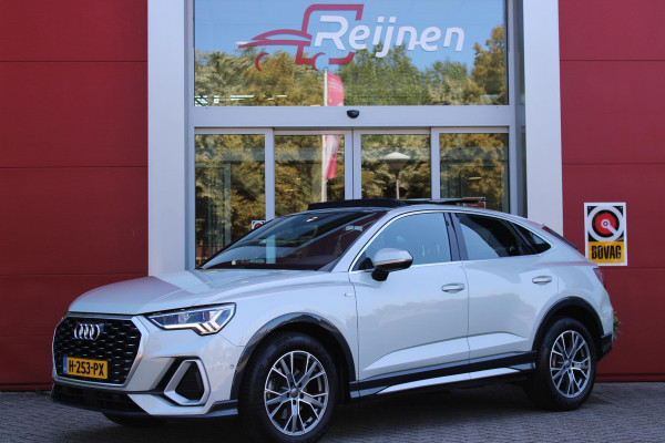 Audi Q3 Sportback 35 TFSI 150PK S-TRONIC 7 S EDITION * NIEUWSTAAT * | S-LINE EXTERIEUR | S-LINE INTERIEUR | AUDI VIRTUAL COCKPIT | PANORAMISCH SCHUIF / KANTELDAK | NAVIGATIE | TWIN LEDEREN BEKLEDING ZWART MET ROTSGRIJS STIKSEL | VOORSTOELEN VERWARMBAAR | ACHTERUITRIJCAMERA | PARKEERSENSOREN VOOR / ACHTER | DODEHOEK DETECTIE |  ALARM SYSTEEM | FULL LED KOPLAMPEN INCLUSIEF LED ACHTERLICHTEN | ZWARTE HEMELBEKLEDING | AUDI SOUND SYSTEM | AMBIENTE VERLICHTING | 18" LICHTMETAAL S-DESIGN | VERLICHTE S-LINE INSTAPLIJSTEN |
