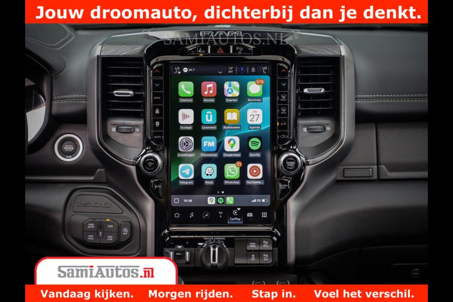 Dodge Ram 1500 GT EDITION | 5.7 V8 HEMI | VIRTUAL COCKPIT | HEAD-UP | ADAPTIVE CRUISE | 360 CAMERA | TRX PACK | Comfortabele Dubbele Cabine met Royale 5 Zitplaatsen | BPM vrij BPM vrij | Nu Leverbaar uit Voorraad | Voorraad Nr 2436