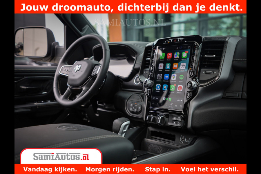 Dodge Ram 1500 GT EDITION | 5.7 V8 HEMI | VIRTUAL COCKPIT | HEAD-UP | ADAPTIVE CRUISE | 360 CAMERA | TRX PACK | Comfortabele Dubbele Cabine met Royale 5 Zitplaatsen | BPM vrij BPM vrij | Nu Leverbaar uit Voorraad | Voorraad Nr 2436