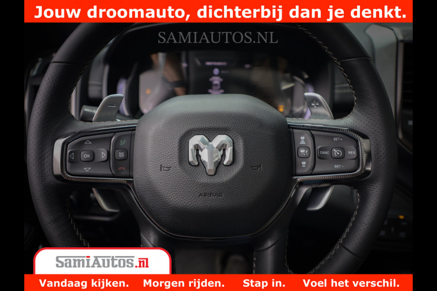 Dodge Ram 1500 GT EDITION | 5.7 V8 HEMI | VIRTUAL COCKPIT | HEAD-UP | ADAPTIVE CRUISE | 360 CAMERA | TRX PACK | Comfortabele Dubbele Cabine met Royale 5 Zitplaatsen | BPM vrij BPM vrij | Nu Leverbaar uit Voorraad | Voorraad Nr 2436