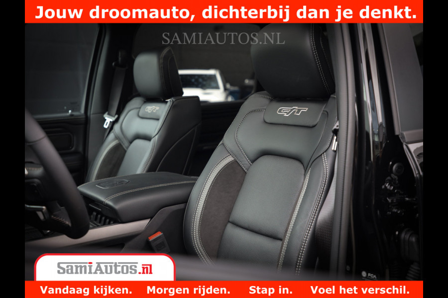 Dodge Ram 1500 GT EDITION | 5.7 V8 HEMI | VIRTUAL COCKPIT | HEAD-UP | ADAPTIVE CRUISE | 360 CAMERA | TRX PACK | Comfortabele Dubbele Cabine met Royale 5 Zitplaatsen | BPM vrij BPM vrij | Nu Leverbaar uit Voorraad | Voorraad Nr 2436