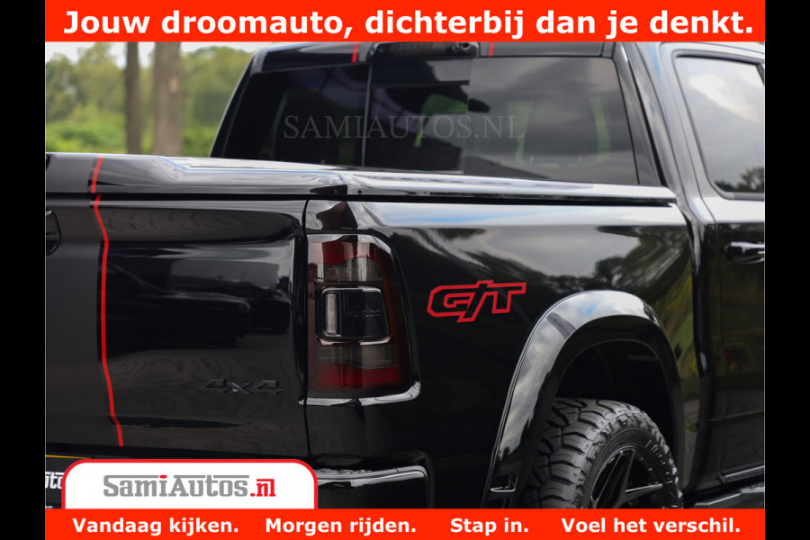 Dodge Ram 1500 GT EDITION | 5.7 V8 HEMI | VIRTUAL COCKPIT | HEAD-UP | ADAPTIVE CRUISE | 360 CAMERA | TRX PACK | Comfortabele Dubbele Cabine met Royale 5 Zitplaatsen | BPM vrij BPM vrij | Nu Leverbaar uit Voorraad | Voorraad Nr 2436
