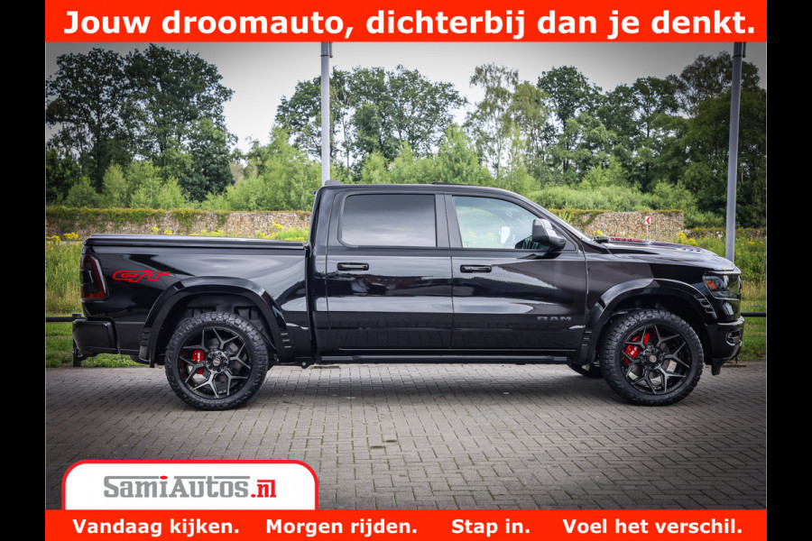 Dodge Ram 1500 GT EDITION | 5.7 V8 HEMI | VIRTUAL COCKPIT | HEAD-UP | ADAPTIVE CRUISE | 360 CAMERA | TRX PACK | Comfortabele Dubbele Cabine met Royale 5 Zitplaatsen | BPM vrij BPM vrij | Nu Leverbaar uit Voorraad | Voorraad Nr 2436