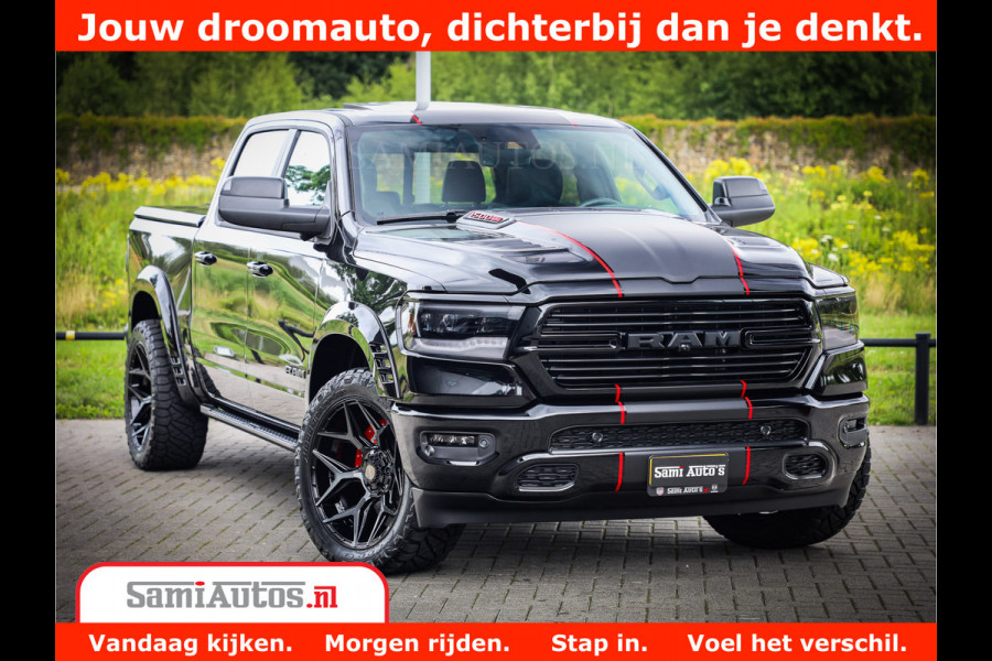 Dodge Ram 1500 GT EDITION | 5.7 V8 HEMI | VIRTUAL COCKPIT | HEAD-UP | ADAPTIVE CRUISE | 360 CAMERA | TRX PACK | Comfortabele Dubbele Cabine met Royale 5 Zitplaatsen | BPM vrij BPM vrij | Nu Leverbaar uit Voorraad | Voorraad Nr 2436
