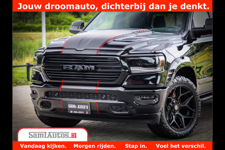 Dodge Ram 1500 GT EDITION | 5.7 V8 HEMI | VIRTUAL COCKPIT | HEAD-UP | ADAPTIVE CRUISE | 360 CAMERA | TRX PACK | Comfortabele Dubbele Cabine met Royale 5 Zitplaatsen | BPM vrij BPM vrij | Nu Leverbaar uit Voorraad | Voorraad Nr 2436