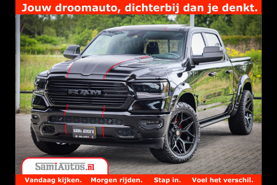 Dodge Ram 1500 GT EDITION | 5.7 V8 HEMI | VIRTUAL COCKPIT | HEAD-UP | ADAPTIVE CRUISE | 360 CAMERA | TRX PACK | Comfortabele Dubbele Cabine met Royale 5 Zitplaatsen | BPM vrij BPM vrij | Nu Leverbaar uit Voorraad | Voorraad Nr 2436