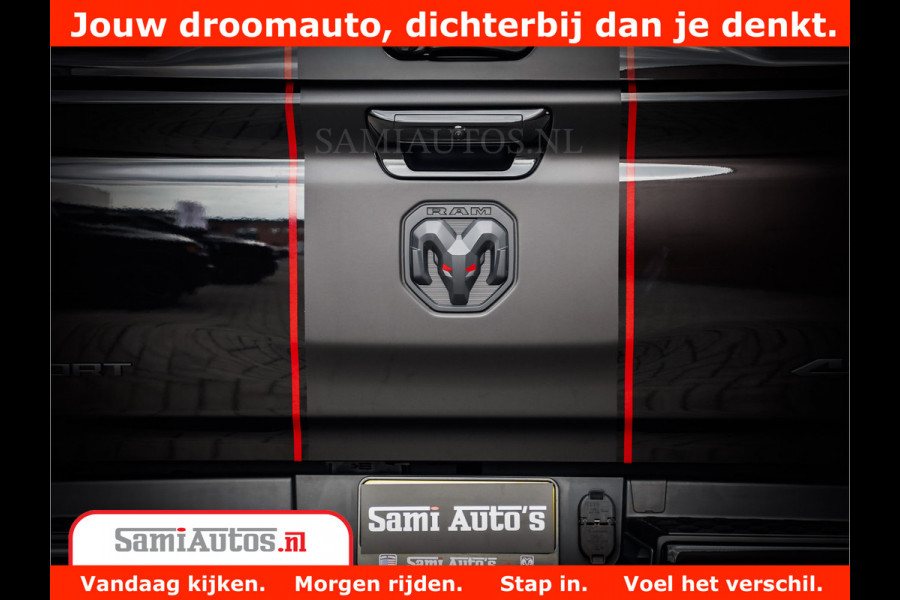 Dodge Ram 1500 GT EDITION | 5.7 V8 HEMI | VIRTUAL COCKPIT | HEAD-UP | ADAPTIVE CRUISE | 360 CAMERA | TRX PACK | Comfortabele Dubbele Cabine met Royale 5 Zitplaatsen | BPM vrij BPM vrij | Nu Leverbaar uit Voorraad | Voorraad Nr 2436