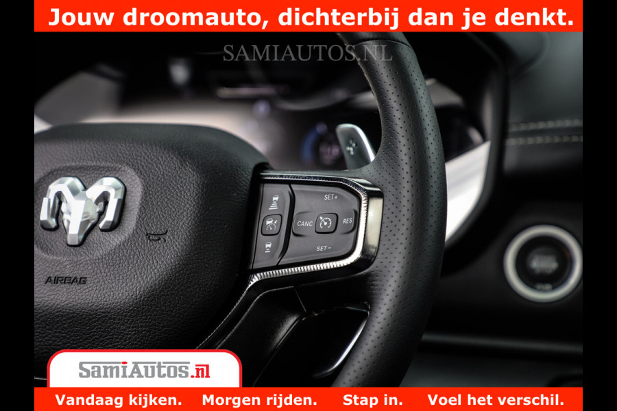 Dodge Ram 1500 GT EDITION | 5.7 V8 HEMI | VIRTUAL COCKPIT | HEAD-UP | ADAPTIVE CRUISE | 360 CAMERA | TRX PACK | Comfortabele Dubbele Cabine met Royale 5 Zitplaatsen | BPM vrij BPM vrij | Nu Leverbaar uit Voorraad | Voorraad Nr 2436
