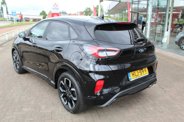 Ford Puma 1.0-125pk EcoBoost Hybrid ST-Line X. April 2024 ! Slechts 9.700km ! Autm. airco, navigatie, telefoonvoorb., camera, pdc v+a, parkeerassistent, LED verl., metallic lak, LM wielen, stoel-, stuur- en voorraamverw., lane- en sideassist, adapt. cruise cntrl etc