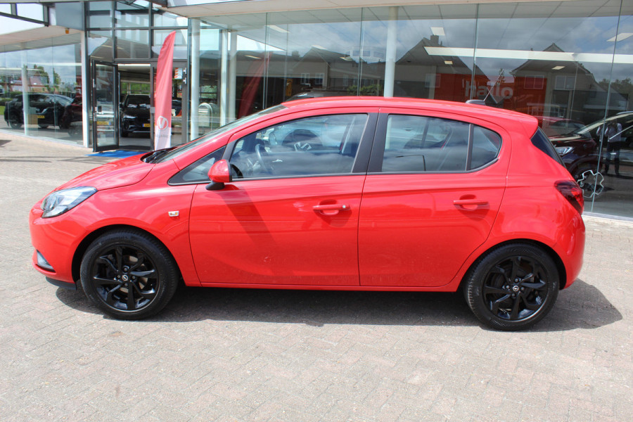 Opel Corsa 1.4 Favourite , 5 deurs , 90pk Airco , Cruise control , Navigatie , Bluetooth , LM velgen Parkeersensoren achter , Elek.ramen voor , City toets