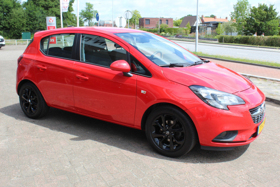 Opel Corsa 1.4 Favourite , 5 deurs , 90pk Airco , Cruise control , Navigatie , Bluetooth , LM velgen Parkeersensoren achter , Elek.ramen voor , City toets