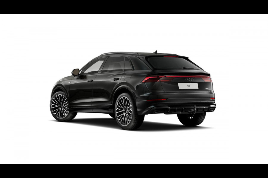 Audi Q8 55 TFSI e quattro Pro Line S 394pk | Servosluiting | Panoramadak | B&O | Ass.Plus.Remote | Sportstoel Plus | 23'' inch zilver | Trekhaak |