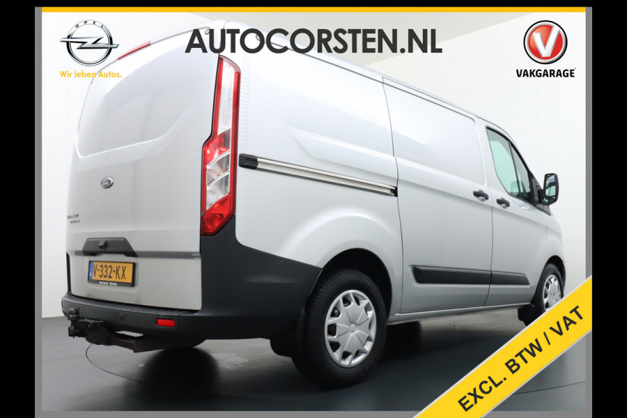 Ford Transit Custom Automaat 290 2.0TDCI 131PK L1H1 Navi Airco Cruise Camera Trekhaak Pdc Regen-/lichtsensor Euro 6 Trend Bluetooth Voorruit verwarmbaar Achterklep Zijschuifdeur Wandbetimmering Adaptieve bochtverl 1e Eigenaar Euro 6