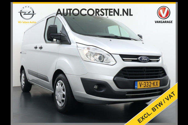 Ford Transit Custom Automaat 290 2.0TDCI 131PK L1H1 Navi Airco Cruise Camera Trekhaak Pdc Regen-/lichtsensor Euro 6 Trend Bluetooth Voorruit verwarmbaar Achterklep Zijschuifdeur Wandbetimmering Adaptieve bochtverl 1e Eigenaar Euro 6