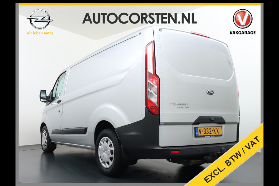 Ford Transit Custom Automaat 290 2.0TDCI 131PK L1H1 Navi Airco Cruise Camera Trekhaak Pdc Regen-/lichtsensor Euro 6 Trend Bluetooth Voorruit verwarmbaar Achterklep Zijschuifdeur Wandbetimmering Adaptieve bochtverl 1e Eigenaar Euro 6