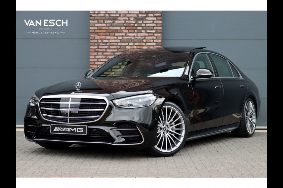 Mercedes-Benz S-Klasse 450d 4MATIC Lang AMG Line Aut9 | Airmatic | Drive Pilot | Chauffeurspakket | Achterasbesturing | Augmented HUD | Distronic+ | Burmester | Exclusief Nappa Leder | 3D-Display | Vlakkenverwarming | Zonweringspakket |