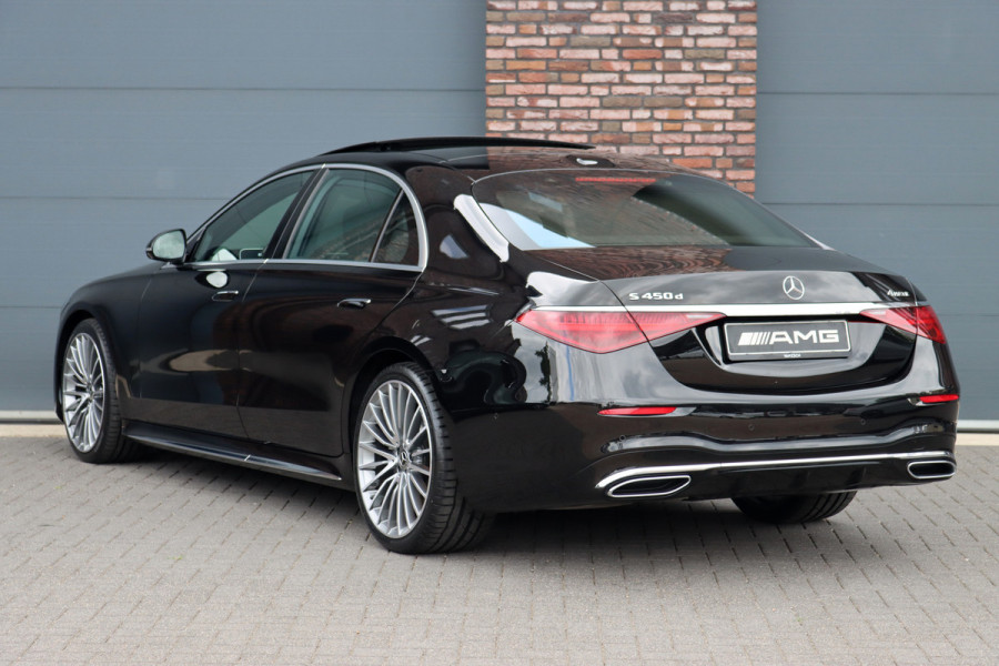 Mercedes-Benz S-Klasse 450d 4MATIC Lang AMG Line Aut9 | Airmatic | Drive Pilot | Chauffeurspakket | Achterasbesturing | Augmented HUD | Distronic+ | Burmester | Exclusief Nappa Leder | 3D-Display | Vlakkenverwarming | Zonweringspakket |
