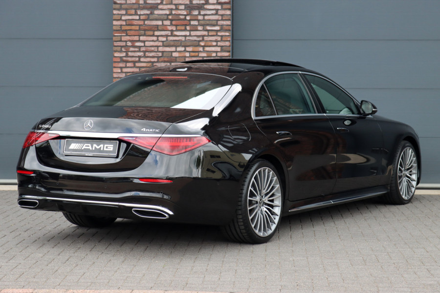 Mercedes-Benz S-Klasse 450d 4MATIC Lang AMG Line Aut9 | Airmatic | Drive Pilot | Chauffeurspakket | Achterasbesturing | Augmented HUD | Distronic+ | Burmester | Exclusief Nappa Leder | 3D-Display | Vlakkenverwarming | Zonweringspakket |