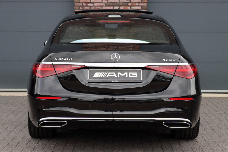 Mercedes-Benz S-Klasse 450d 4MATIC Lang AMG Line Aut9 | Airmatic | Drive Pilot | Chauffeurspakket | Achterasbesturing | Augmented HUD | Distronic+ | Burmester | Exclusief Nappa Leder | 3D-Display | Vlakkenverwarming | Zonweringspakket |
