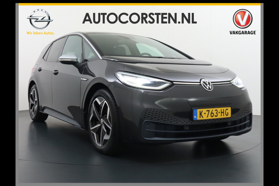 Volkswagen ID.3 58kWh 204PK First Navi Adapt.Cruise Control Pdc Apple Carplay Android Navi Ecc Led Stoel-Stuurverwarming DAB Keyless Advanced Lmv Bluetooth Regensensor Rijstrooksensor Verkeersbord detectie Mirrorlink Grootste accu Garantie t/m 22-12-2028