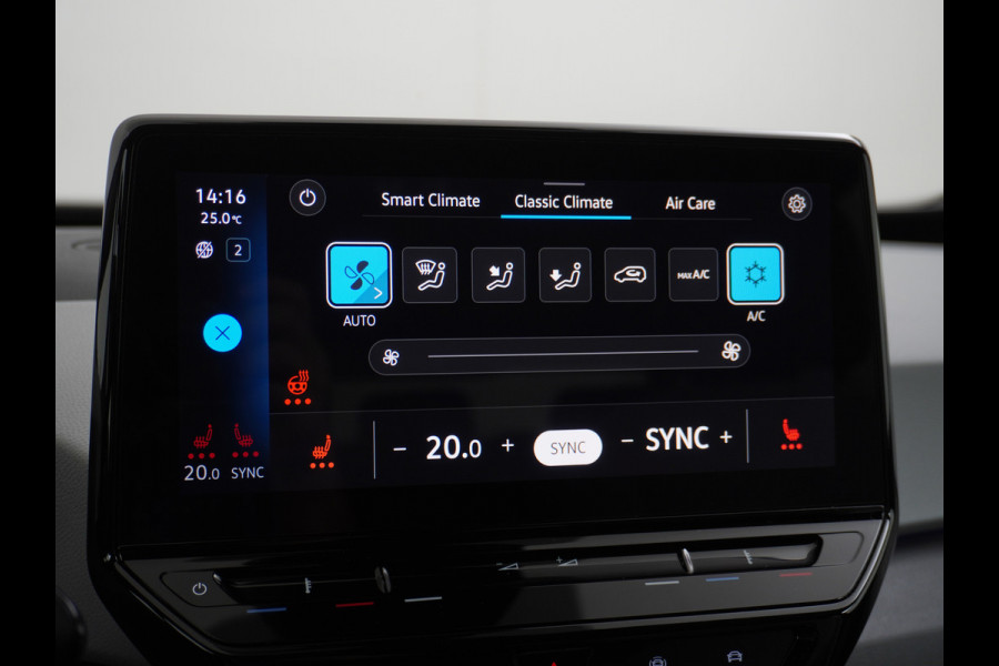 Volkswagen ID.3 58kWh 204PK First Navi Adapt.Cruise Control Pdc Apple Carplay Android Navi Ecc Led Stoel-Stuurverwarming DAB Keyless Advanced Lmv Bluetooth Regensensor Rijstrooksensor Verkeersbord detectie Mirrorlink Grootste accu Garantie t/m 22-12-2028