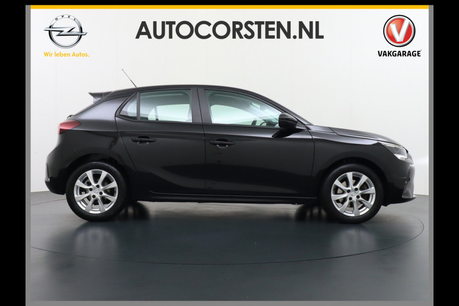 Opel Corsa 1.2I 101PK 5Drs Autom.8 Apple Carplay Android Airco Navi* Cruise control Pdc DAB Auto Stuurverwarming Regen-Lichtsensor Edition Schakelflippers Led Lmv 16" ESP Edition+ Pakket Spoorassistent Bluetooth Verkeersbord detectie 1.065kg  Nieuwprijs €29.236,-