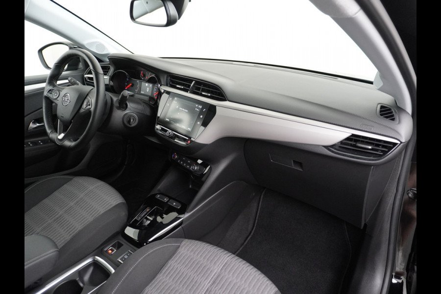 Opel Corsa 1.2I 101PK 5Drs Autom.8 Apple Carplay Android Airco Navi* Cruise control Pdc DAB Auto Stuurverwarming Regen-Lichtsensor Edition Schakelflippers Led Lmv 16" ESP Edition+ Pakket Spoorassistent Bluetooth Verkeersbord detectie 1.065kg  Nieuwprijs €29.236,-