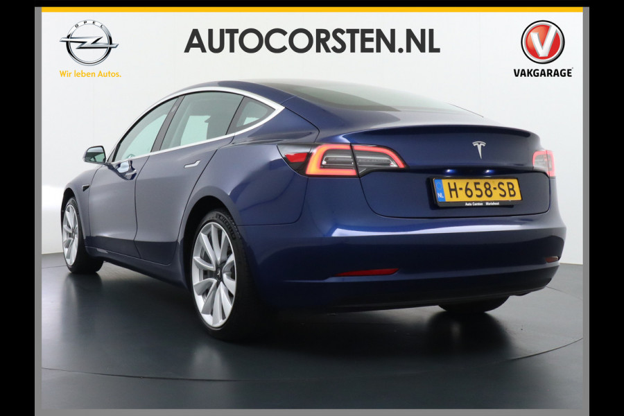 Tesla Model 3 RWD SR+ 60kWh 325PK FSD 3-Computer 18" AutoPilot Leder PanoDak Adaptive-Cruise Lmv Camera's Elektr.-Stuur+Stoelen+Spiegels+Geheu Navi LED Comfortstoelen ACC DAB Voorverwarmen interieur via App Keyless via Telefoonsleutel One-Pedal-Drive Origineel Nederlandse auto tot 11kw laden thuis! 1.584kg licht! Accu Garantie tot 02-06-2028/160.000km