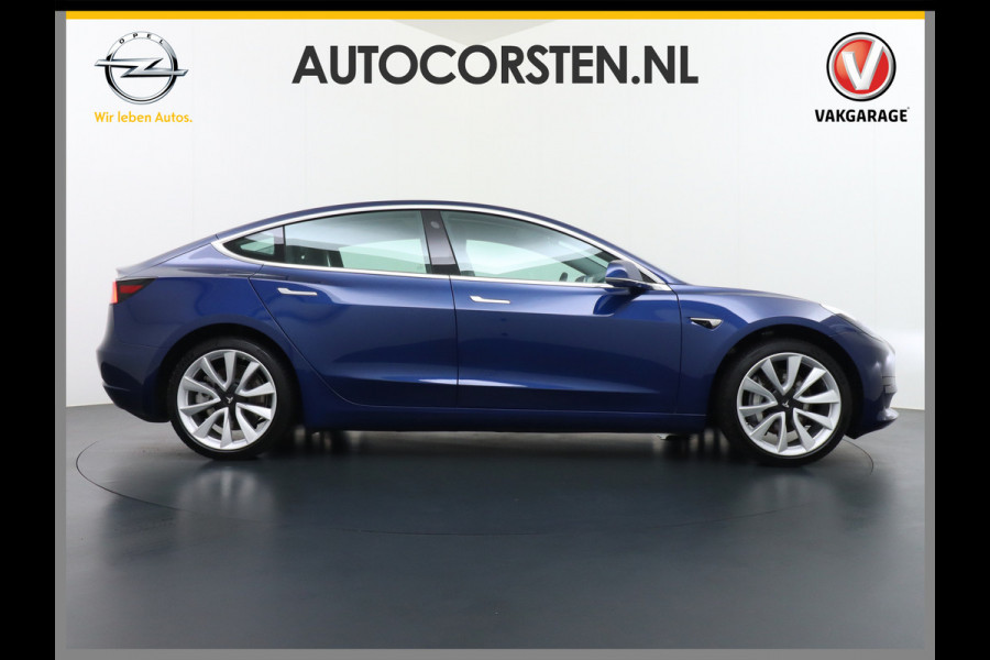 Tesla Model 3 RWD SR+ 60kWh 325PK FSD 3-Computer 18" AutoPilot Leder PanoDak Adaptive-Cruise Lmv Camera's Elektr.-Stuur+Stoelen+Spiegels+Geheu Navi LED Comfortstoelen ACC DAB Voorverwarmen interieur via App Keyless via Telefoonsleutel One-Pedal-Drive Origineel Nederlandse auto tot 11kw laden thuis! 1.584kg licht! Accu Garantie tot 02-06-2028/160.000km