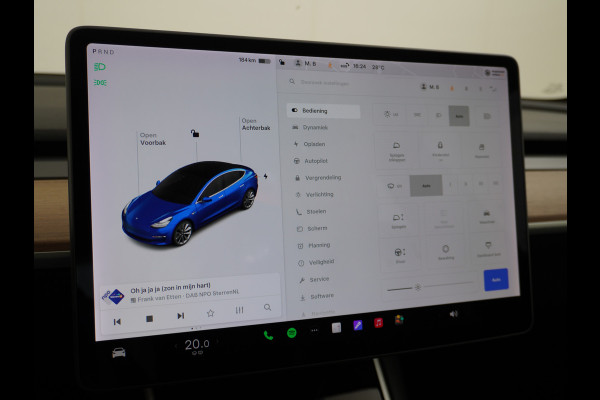 Tesla Model 3 RWD SR+ 60kWh 325PK FSD 3-Computer 18" AutoPilot Leder PanoDak Adaptive-Cruise Lmv Camera's Elektr.-Stuur+Stoelen+Spiegels+Geheu Navi LED Comfortstoelen ACC DAB Voorverwarmen interieur via App Keyless via Telefoonsleutel One-Pedal-Drive Origineel Nederlandse auto tot 11kw laden thuis! 1.584kg licht! Accu Garantie tot 02-06-2028/160.000km