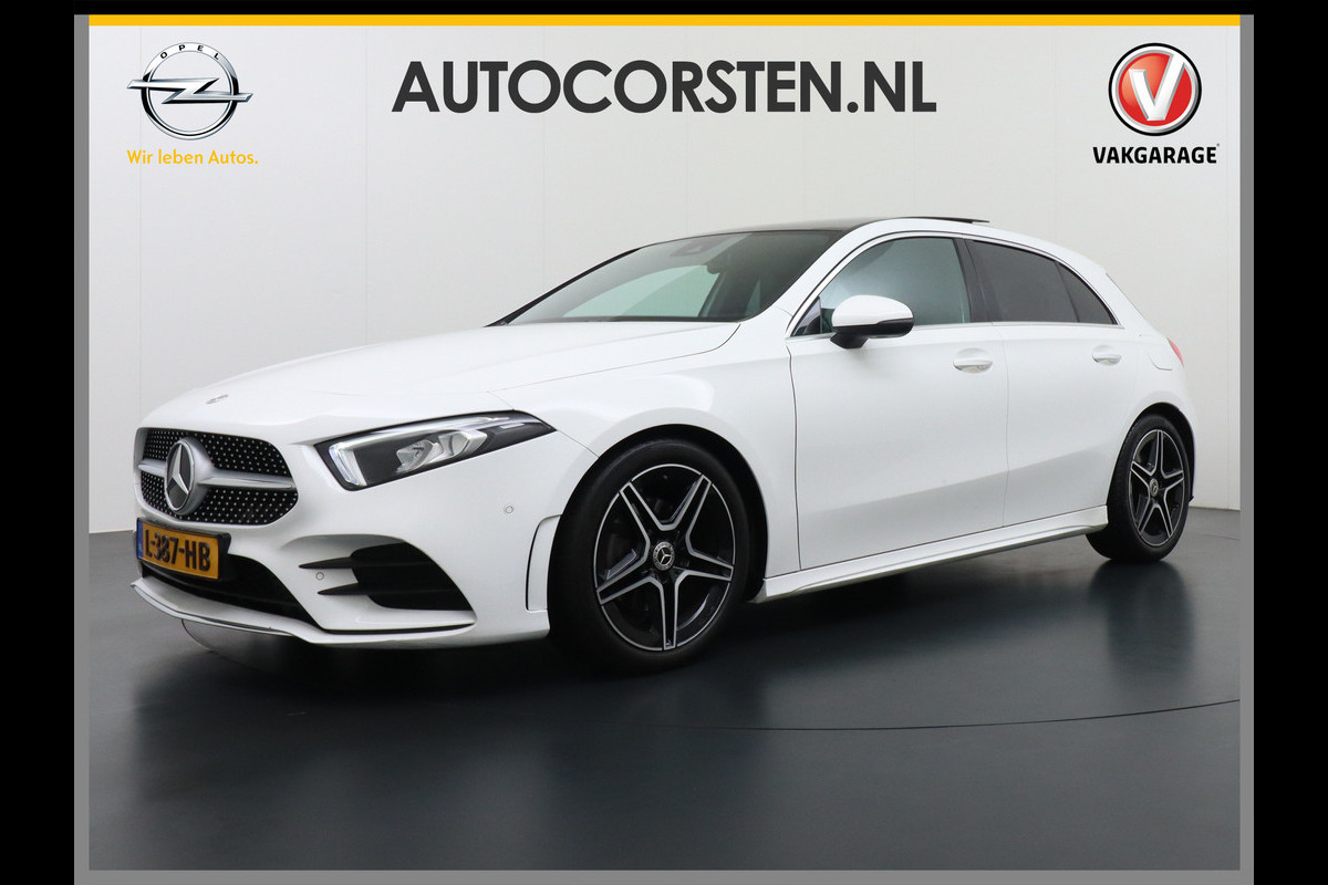 Mercedes-Benz A-Klasse 200 164PK Autom. AMG Line Navi premium Ecc Cruise control Panoramadak Stoelverwarming DAB Premium Plus Widescreen cockpit Multibeam led Rijstrooksensor Grootlicht-assisten Licht en zichtpakket Connected services Verkeersbord detectie WiFi Nieuwprijs €46.057,- Mercedes-Benz A-Klasse 200 164PK Autom. AMG Line Navi premium Ecc Cruise control Panoramadak Stoelverwarming DAB Premium Plus Widescreen cockpit Multibeam led Rijstrooksensor Grootlicht-assisten Licht en zichtpakket Connected services Verkeersbord detectie WiFi Nieuwprijs €46.057,-
