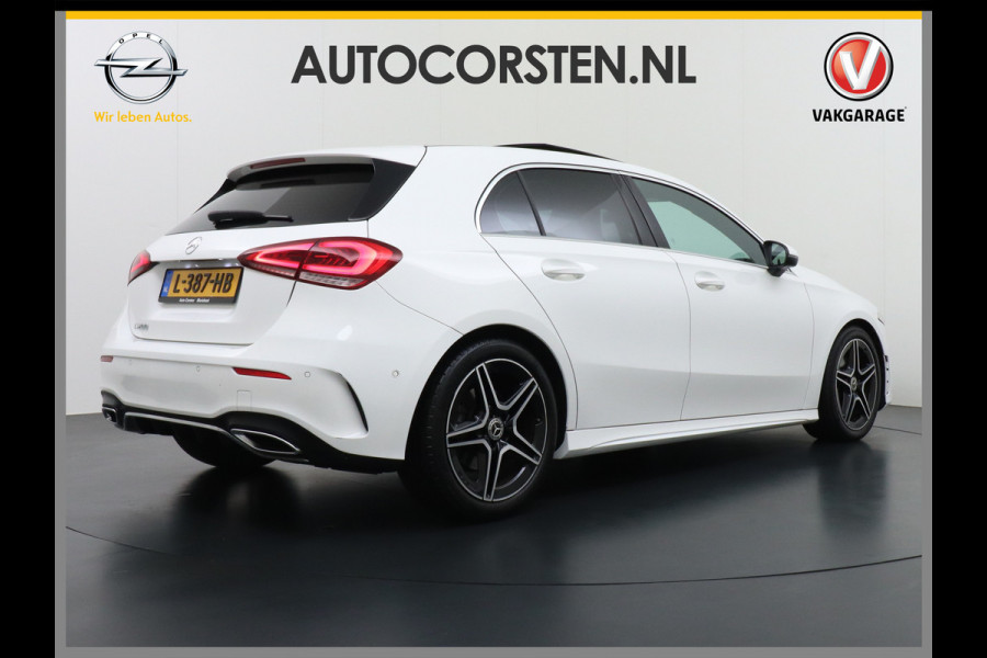 Mercedes-Benz A-Klasse 200 164PK Autom. AMG Line Navi premium Ecc Cruise control Panoramadak Stoelverwarming DAB Premium Plus Widescreen cockpit Multibeam led Rijstrooksensor Grootlicht-assisten Licht en zichtpakket Connected services Verkeersbord detectie WiFi Nieuwprijs €46.057,-