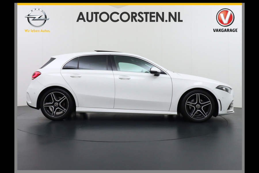 Mercedes-Benz A-Klasse 200 164PK Autom. AMG Line Navi premium Ecc Cruise control Panoramadak Stoelverwarming DAB Premium Plus Widescreen cockpit Multibeam led Rijstrooksensor Grootlicht-assisten Licht en zichtpakket Connected services Verkeersbord detectie WiFi Nieuwprijs €46.057,-