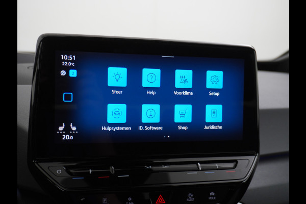 Volkswagen ID.3 Pro 58kWh Apple Carplay Android Auto HUD 360°Camera Adap.Cruise Stoelverwarming Keyless Advanced Matrix led-koplampen Multimedia Pakket Plus Comfort Pakket Design Pakket Lmv 19" Rijstrooksensor Matrix Led Dynamisch Sproeiers Verwarmd Verwarmbaar Stuur Assistance Pakket Plus Nieuwprijs €43.145,-